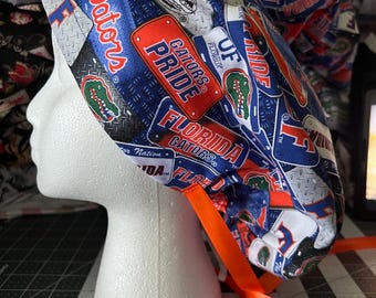 Gorra Euro UF Gators Enfermera Doctora Estudiante de Anestesia Ajustable Unisex Universidad de Florida Cabello largo