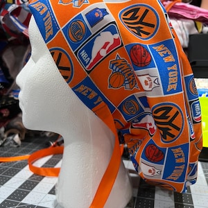 NY KNICKS Basketball NBA Euro long hair  Scrub Cap Hat Nurse Surgical Doctor Unisex Adjustable