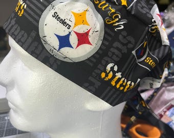 PITTSBURG STEELERS Football Scrub Cap Nurse Tech Anesthesia Doctor EMT Emergency Room Students