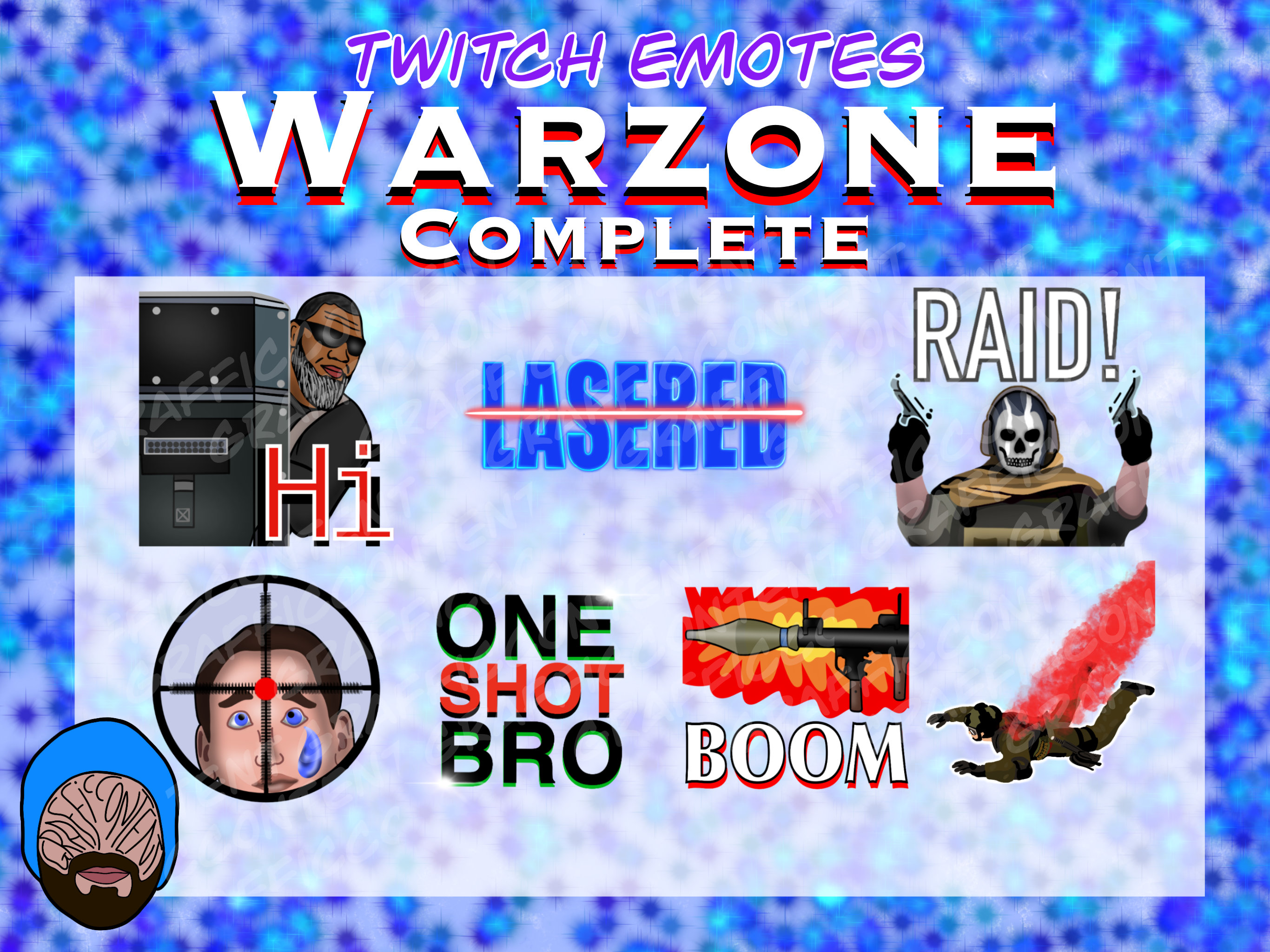Complete Warzone inspired Package Twitch Emotes Etsy