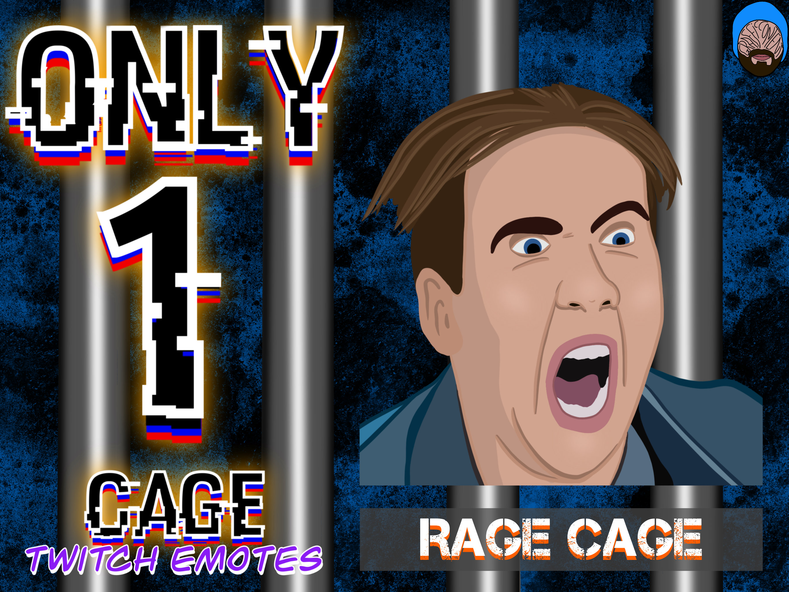 Rage Cage Nicolas Cage inspired Twitch Emote Etsy