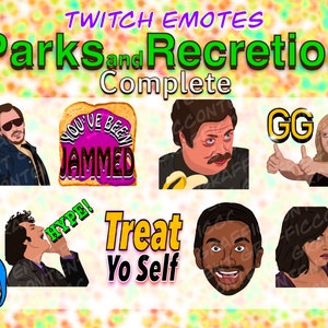 Complete Parks and Recreation (Inspired) Package - Twitch Emotes
