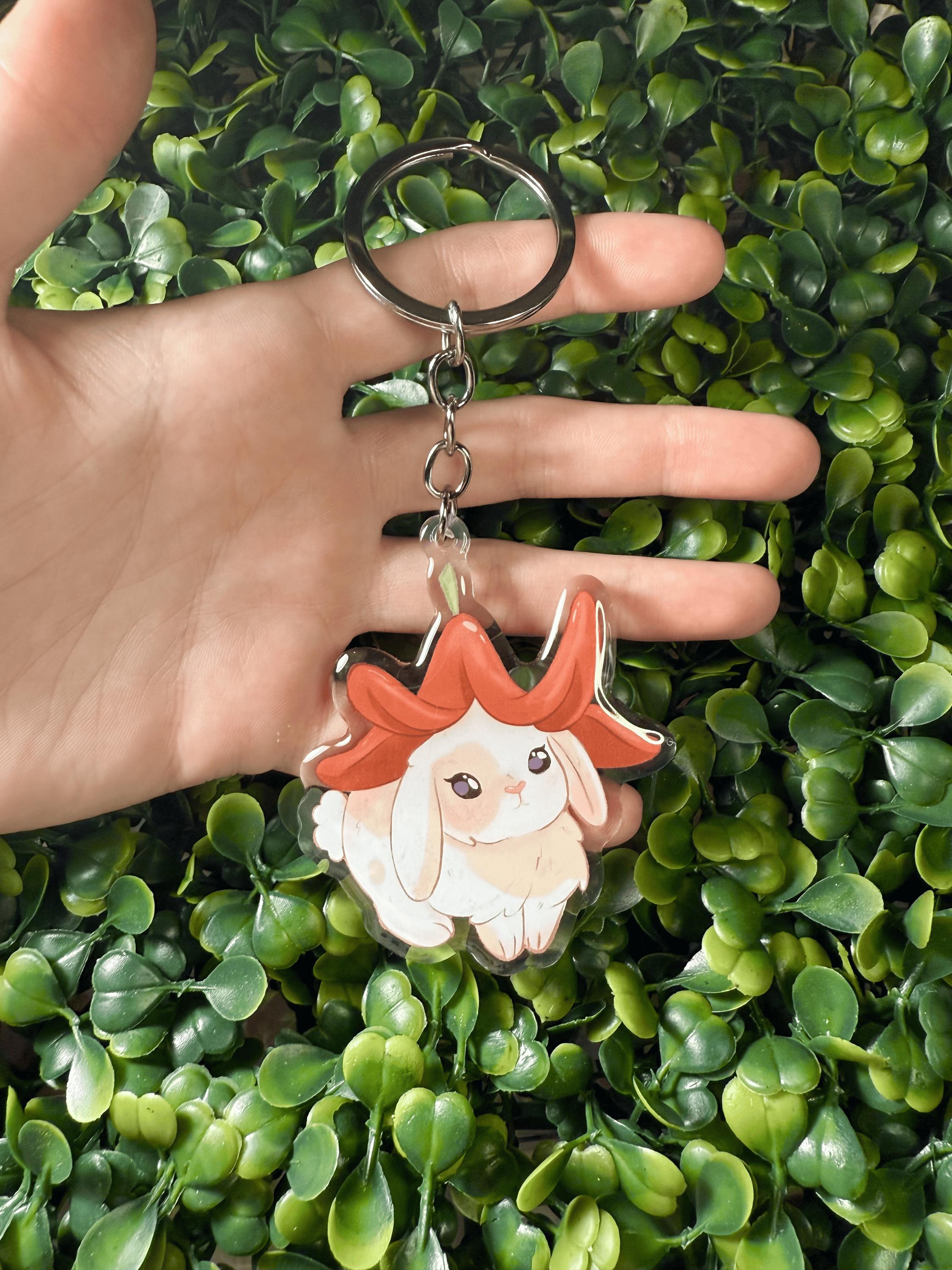Flora Bunny Keychain - Etsy