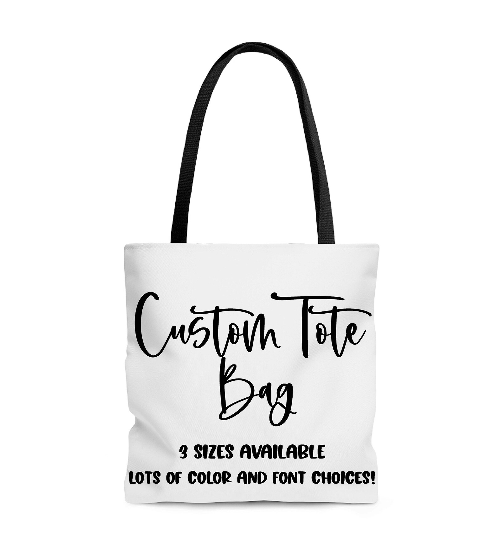 CUSTOM TOTE BAG Custom Font Custom Color Small/medium/large - Etsy
