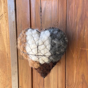 Alpacavezel vogelnest hart: tuinkunst, cadeau vogelliefhebber