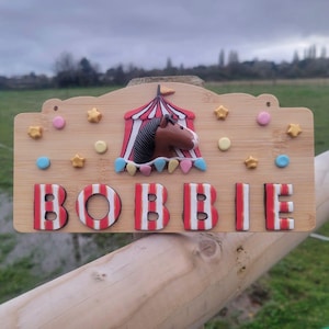 Placa personalizada para puerta de establo: Letrero ecuestre hecho a mano