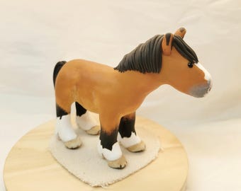 Figura de caballo de arcilla personalizada: adorno de recuerdo personalizado