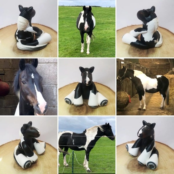 Personalised Horse Models. Horse Cake Topper. Handmade and hand-painted Polymer Clay Horse Gift.