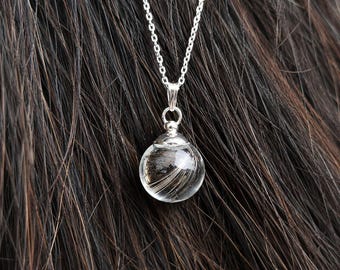 Horsehair Keepsake Necklace, Sterling Silver Horse Hair Jewellery, Personalised Equestrian Gift