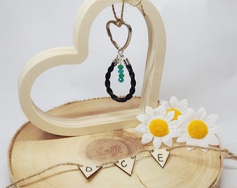 Real Horsehair Heart Keyring