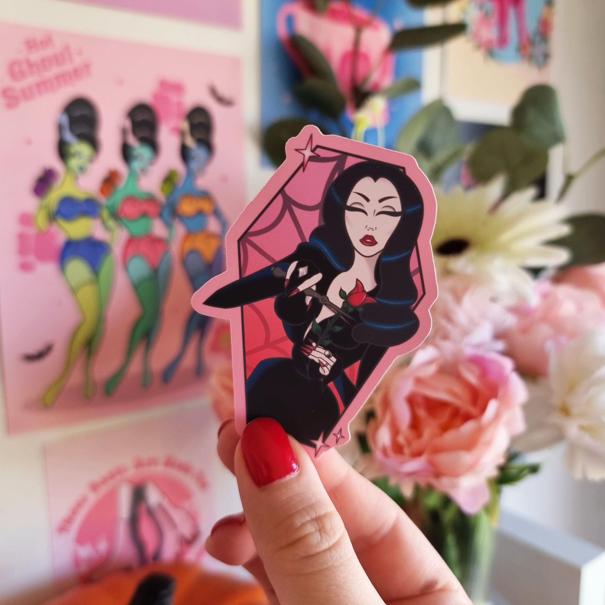 Pink & Spooky Sticker Horror Matte Sticker Halloween Etsy Canada