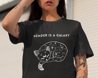 Gender is a Galaxy Tshirt - nonbinary shirt - gender fluid tee - genderqueer - enby - bi pride - pansexual - trans - queer - lbgt