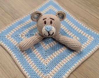 Crochet Teddy Bear Lovey Pattern