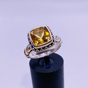 Vintage Citrine Sterling Silver Ring