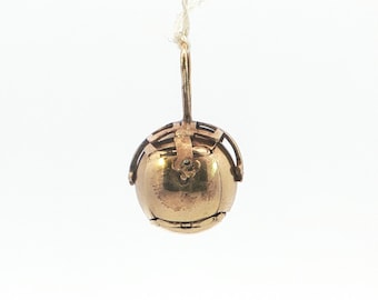 Vintage 9K Yellow Gold Masonic Orb  with Hidden Cross Pendant