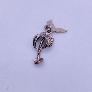 Vintage Silver Florida Palm Tree Charm