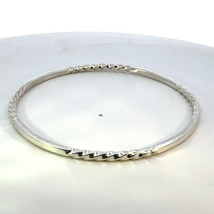 Vintage Sterling Silver Bangle  Bracelet