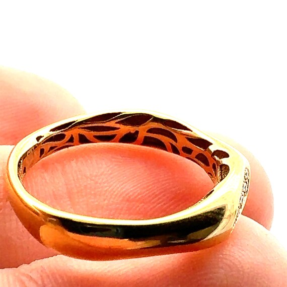 18K Yellow Gold  Diamond Ring - image 4