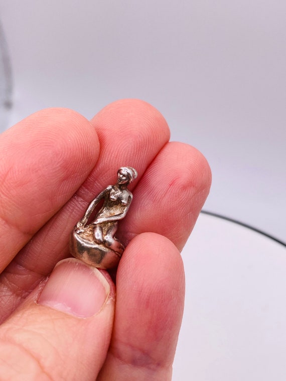 Sterling Silver Copenhagen's Little Mermaid Statue Ch… Gem