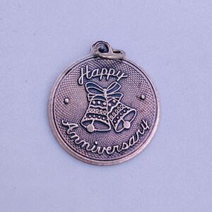 Vintage Sterling Silver Happy Anniversary Charm