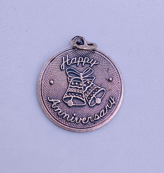 Vintage Sterling Silver Happy Anniversary Charm