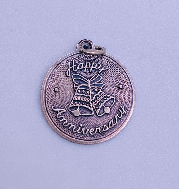 Sterling Silver Happy Anniversary Charm