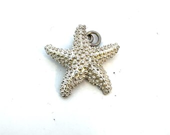 Vintage Sterling Silver Starfish Pendant Charm - Etsy