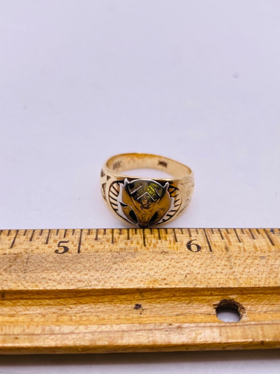 10k Gold Vintage Masonic Ring - image 8