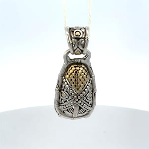 Vintage 18K Gold and Silver John Hardy Pendant
