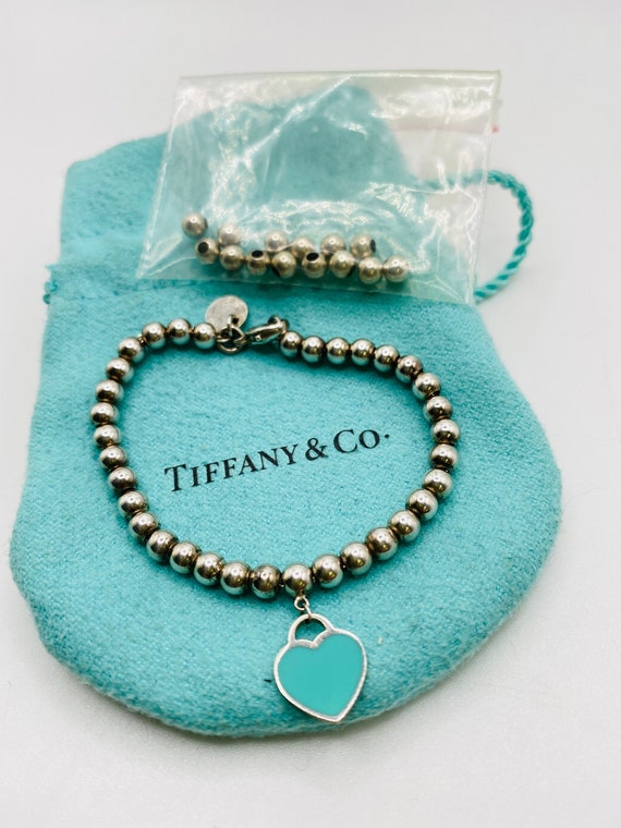 Tiffany and Co Return to Tiffany Teal Heart Bead Brac… - Gem