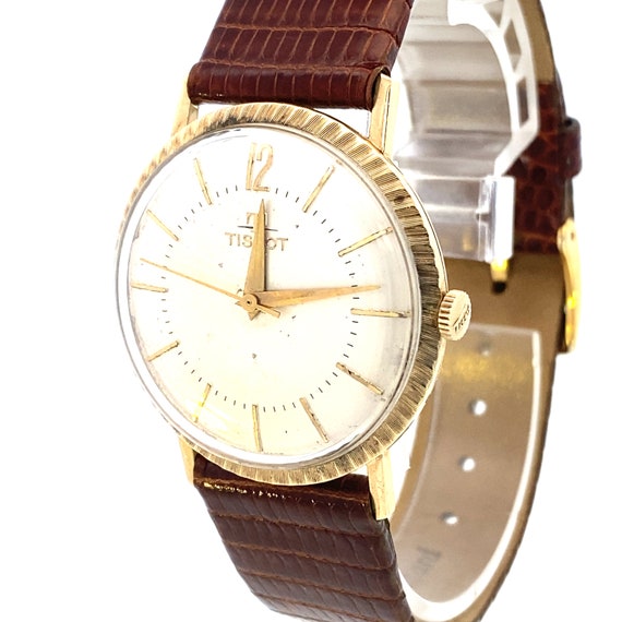 14k Yellow Gold Vintage Tissot Watch - image 7