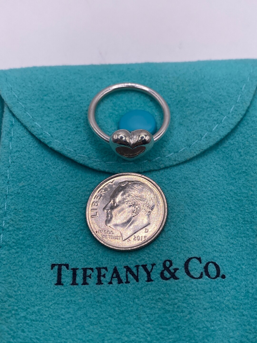 Gently Pre-owned Tiffany & Co Sterling Silver Heart Ring - Etsy