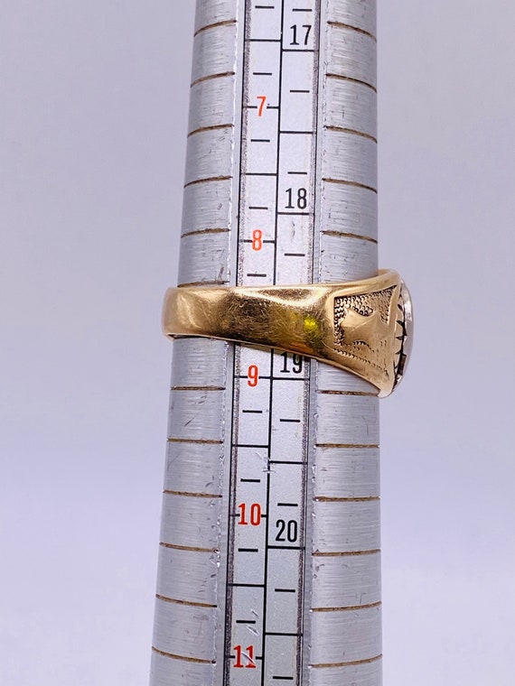 10k Gold Vintage Masonic Ring - image 7