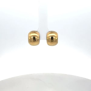 Vintage 18K Two Tone Solid Gold Hinged Hoop Earrings