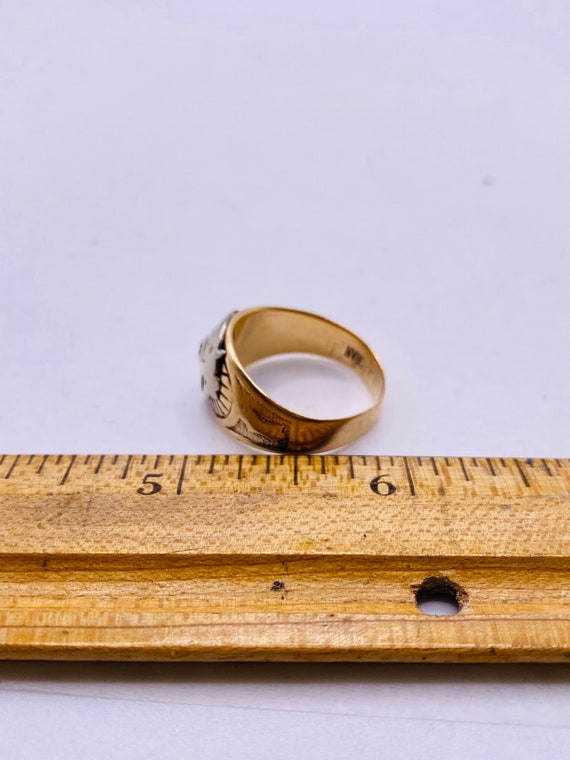 10k Gold Vintage Masonic Ring - image 3