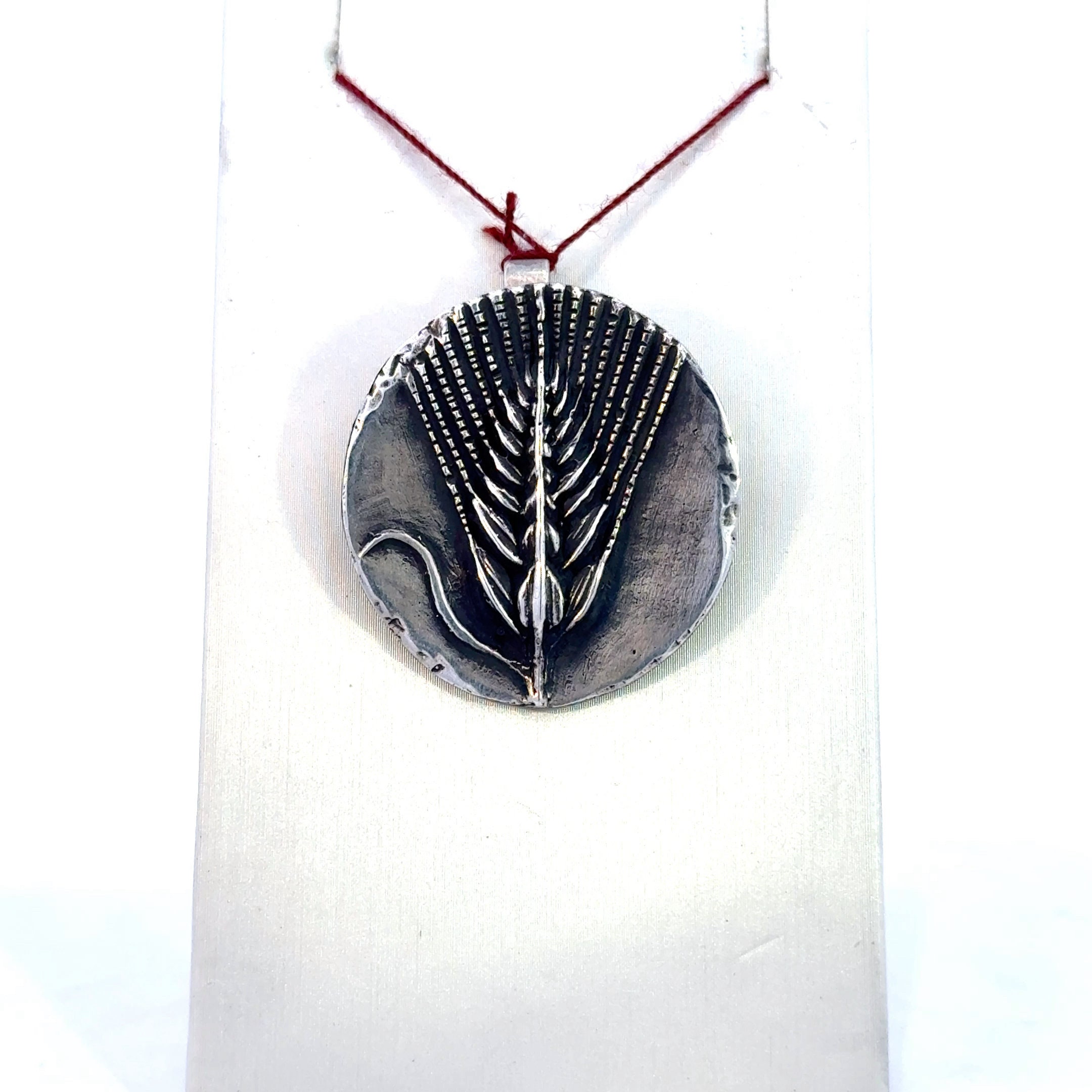 Vintage Pre-Owned and Gently Used, Sterling Silver Circle Pendant 