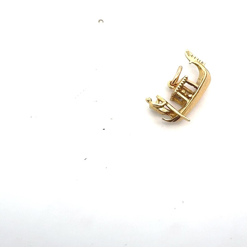 Vintage Solid Gold Gondola Charm Pendant Etsy UK