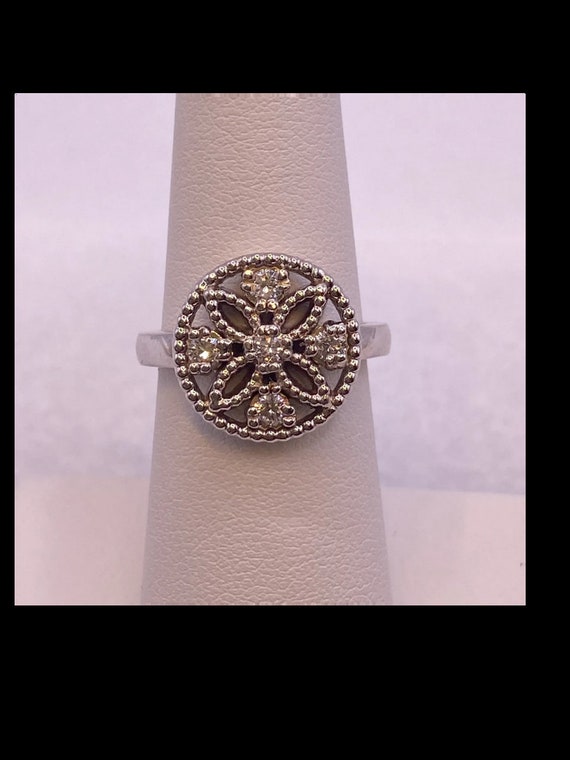 Custom Diamond Milgrain Gold Ring