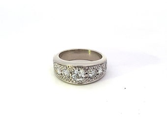 Old European Cut Diamond Band Ring