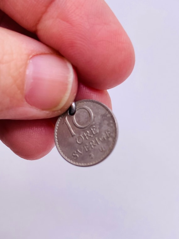Silver Ore Sverige 10 Coin Charm - image 2