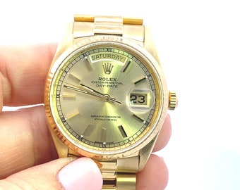 Pre-Owned Rolex President 18K Yellow Gold Men&#39;s Wrist Watch