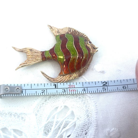 Vintage 14K Solid Yellow Gold Ruby Eye Enamel Sun… - image 3