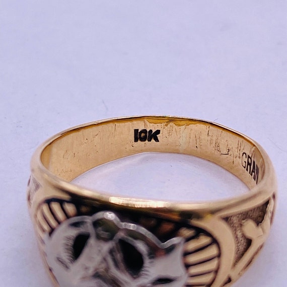 10k Gold Vintage Masonic Ring - image 6