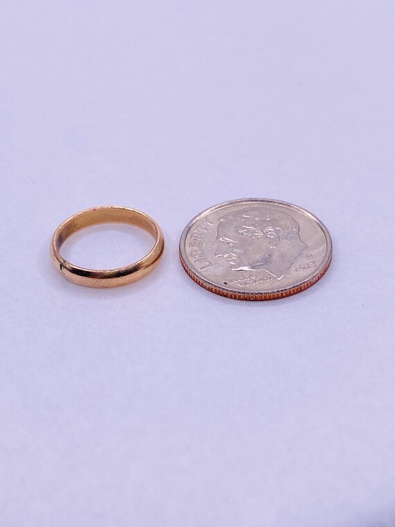 Antique Infant Baby Gold Band Ring - image 5
