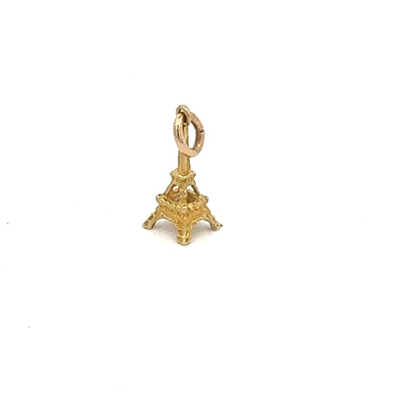 Vintage Solid Gold Eiffel Tower Charm Pendant Etsy UK