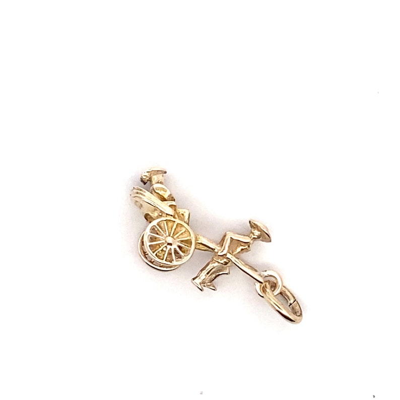 Vintage 14K Solid Yellow Gold Rickshaw Charm - Etsy