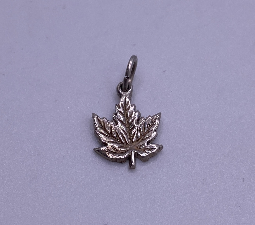 Vintage Sterling Silver Maple Leaf Charm Canada