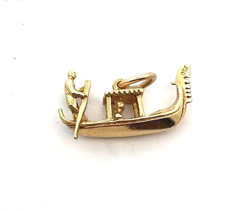 Vintage Solid Gold Gondola Charm Pendant Etsy UK