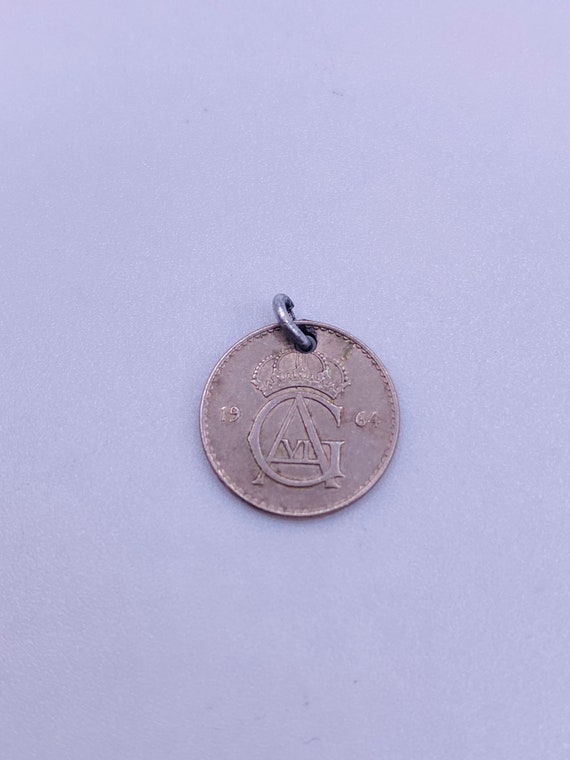 Silver Ore Sverige 10 Coin Charm - image 1