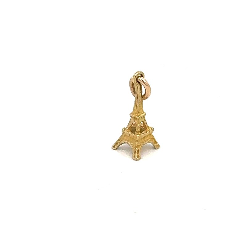 Vintage Solid Gold Eiffel Tower Charm Pendant Etsy UK